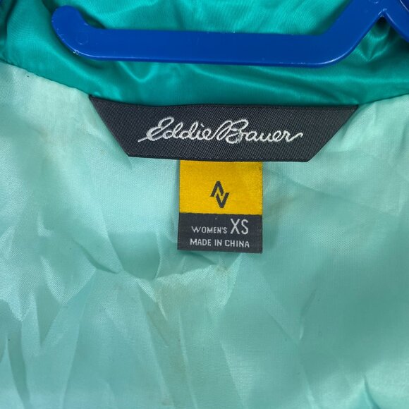 Eddie Bauer EB700 Travex Down Vest Women's XS Packable Aqua Teal Green Full Zip - Picture 9 of 15